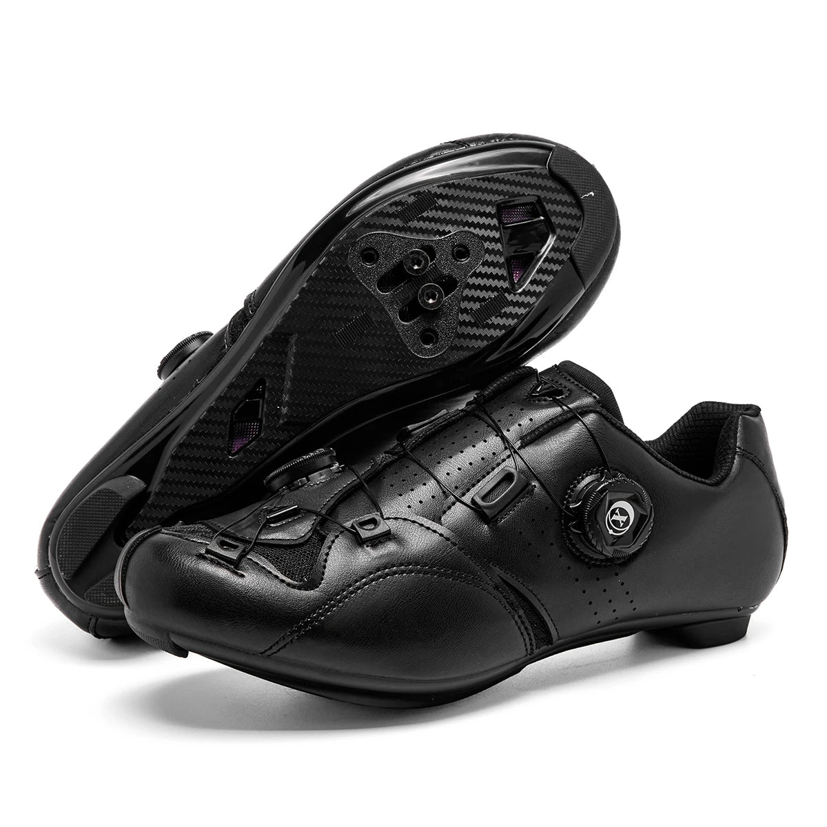 chaussures de cyclisme sur route pour homme  à crampons