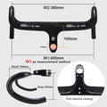 Guidon de vélo de route en carbone