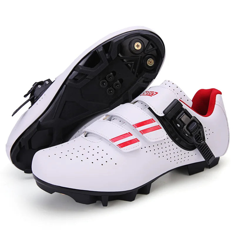 Chaussures de cyclisme sur route pour hommes, respirantes, avec taquet