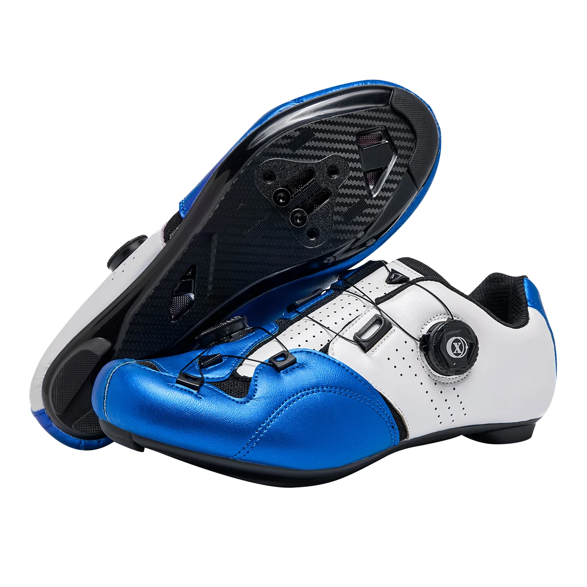 chaussures de cyclisme sur route pour homme  à crampons