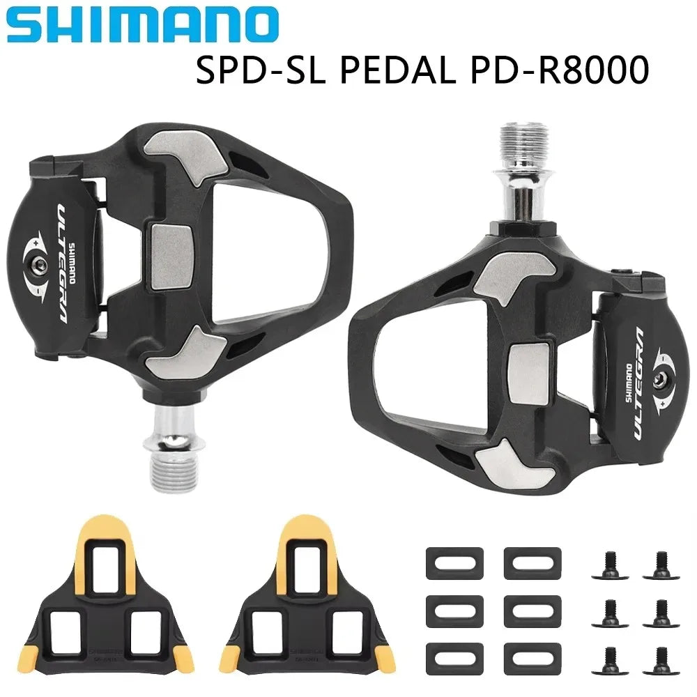 Pédales de vélo de route Shimano 105 PD R8000 en carbone,