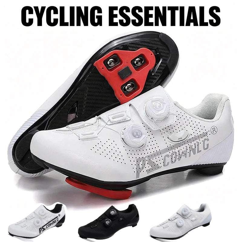 chaussures de cyclisme sur route pour homme  à crampons