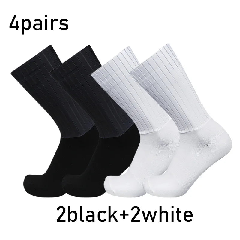Chaussettes de cyclisme professionnelles, respirantes, absorbant la sueur,