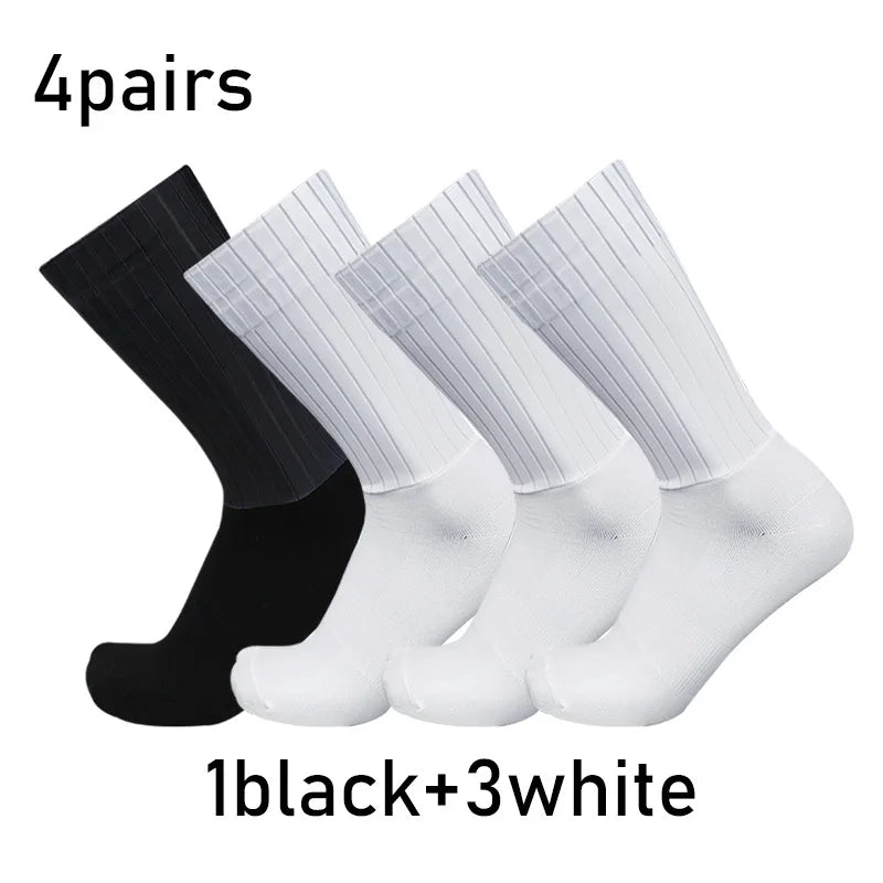 Chaussettes de cyclisme professionnelles, respirantes, absorbant la sueur,