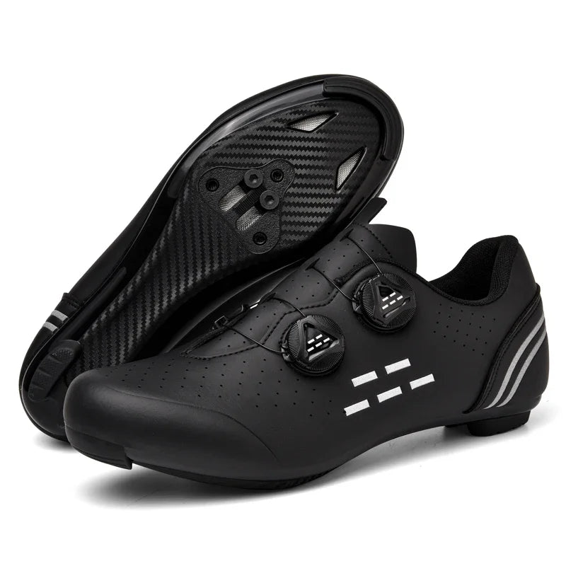 Chaussures de cyclisme sur route pour hommes, respirantes, avec taquet